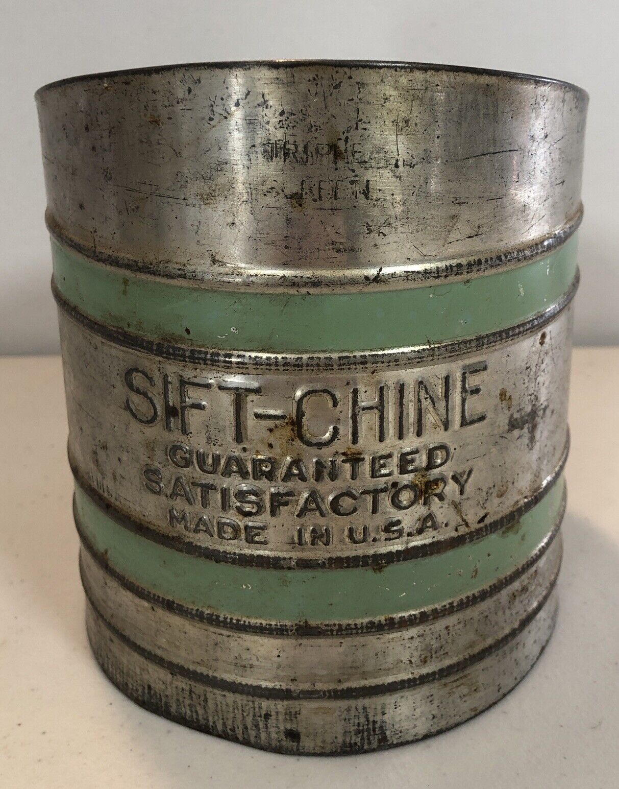 Vintage Foley Sift Chine Triple Screen Flour Sifter Works