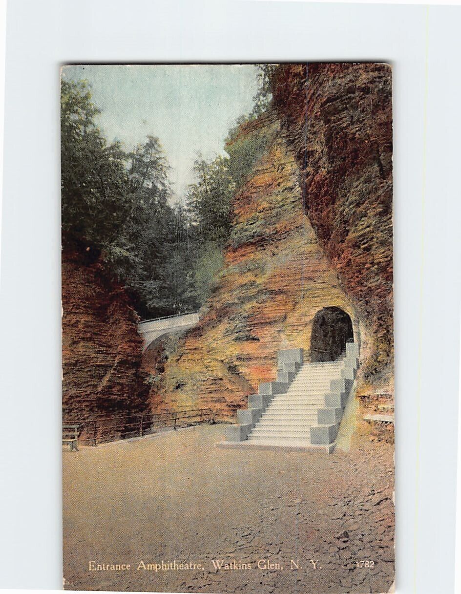 Postcard Entrance Amphitheater Watkins Glen New York USA
