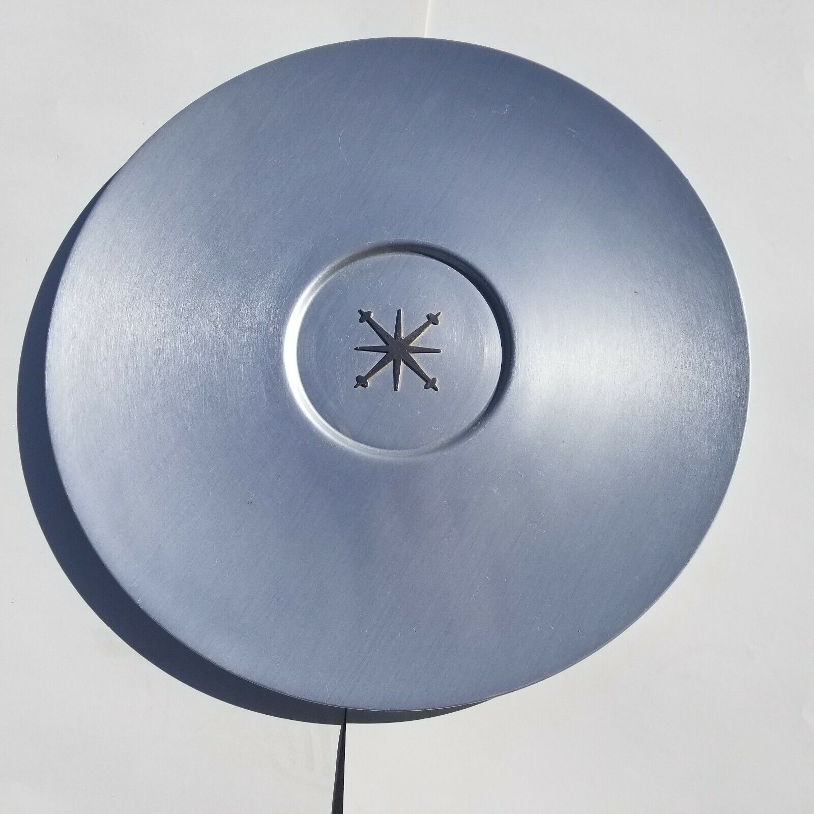 Mid Century Modern Mirro Medallion 17” Aluminum Charger Tray Sputnik