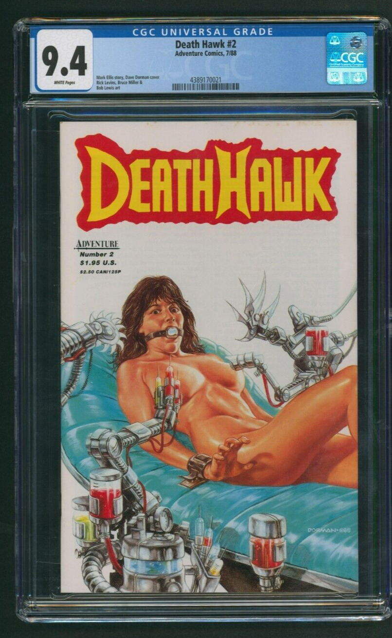 Death Hawk #2 CGC 9.4 Adventure Comics 1988 Bondage Cover