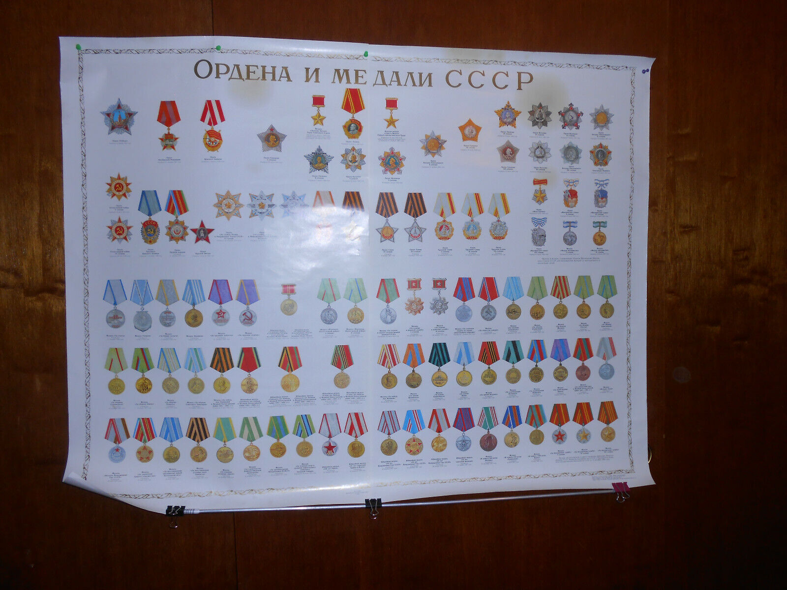 Large two piece chart of Soviet Medals and Orders