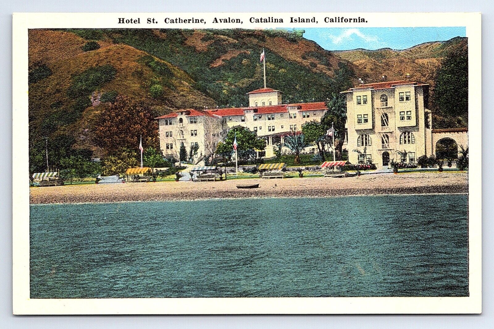 Postcard Hotel St. Catherine Avalon Catalina Island California CA