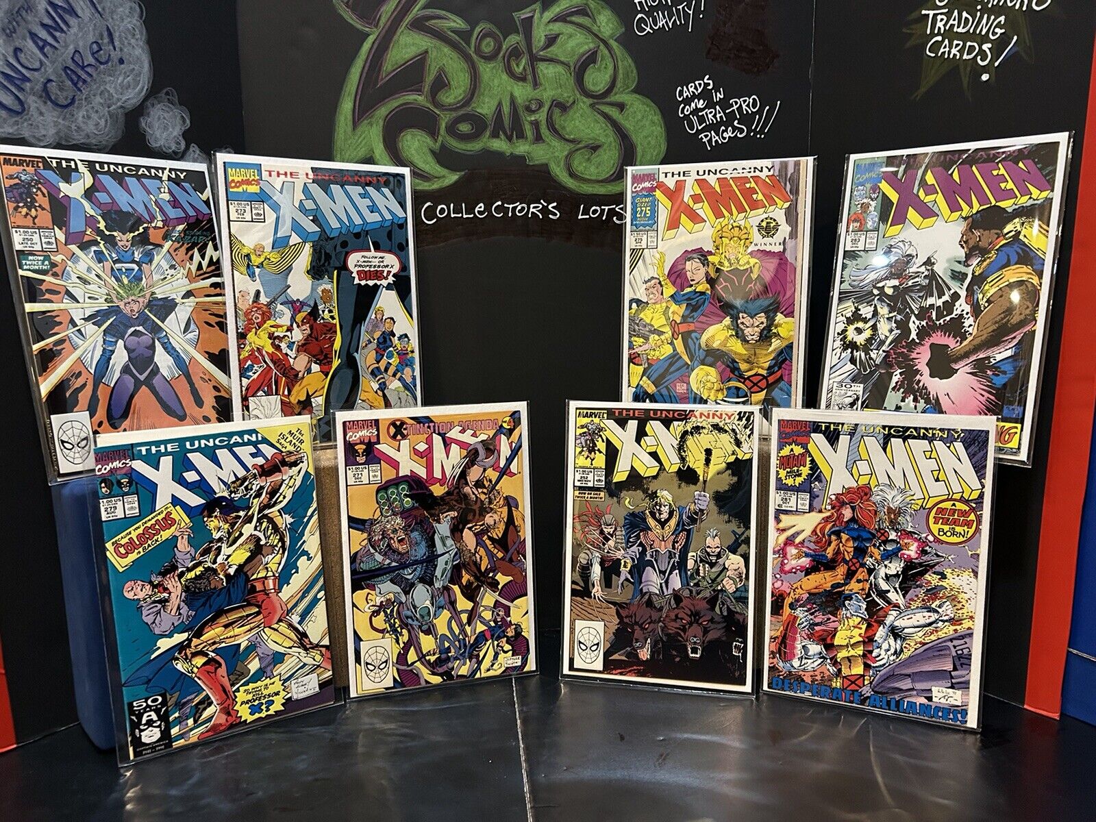 Uncanny X-Men 8 Comic Book Lot Marvel Comics 250-283