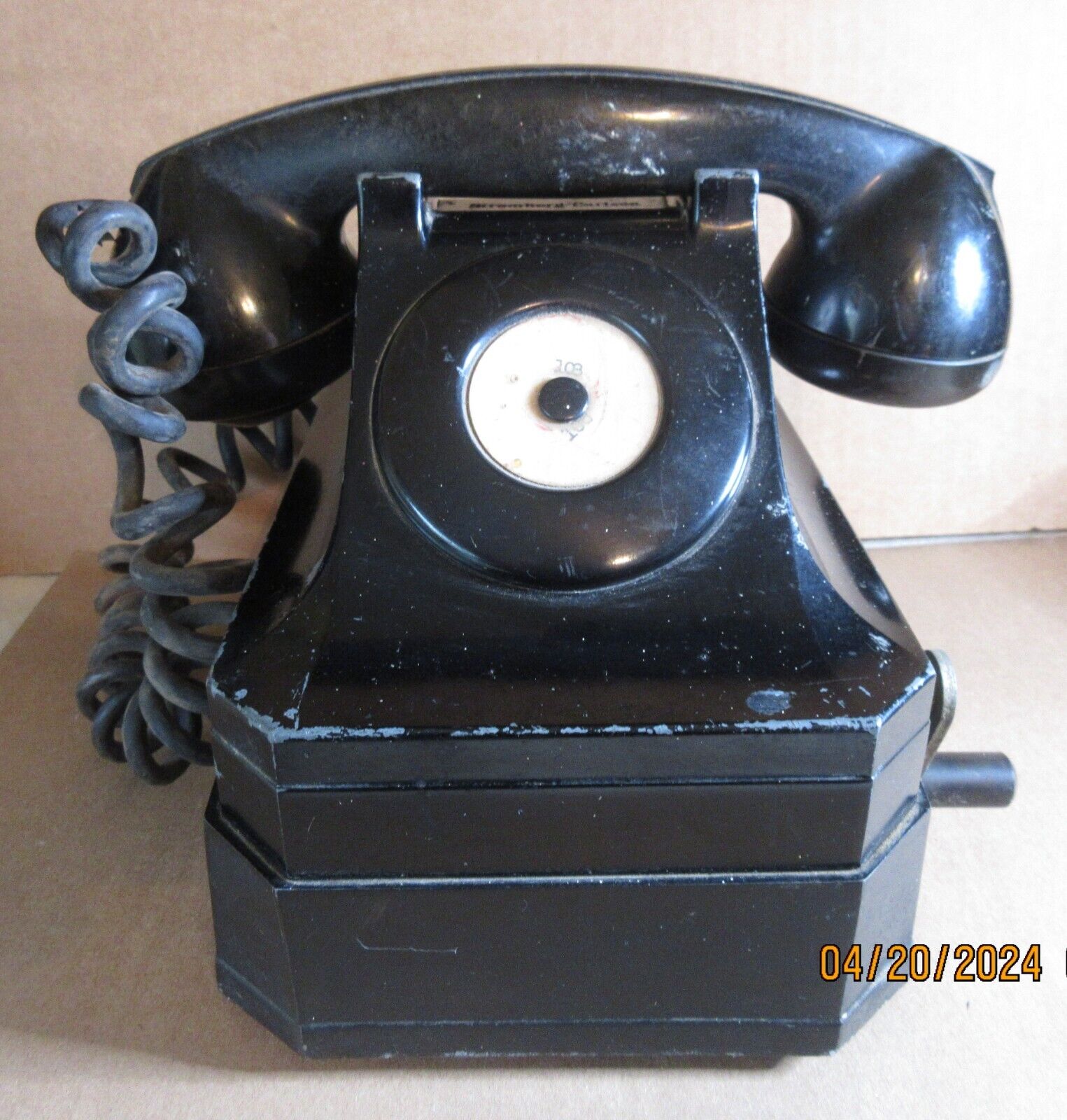 Vintage Stromberg Carlson Telephone 1248 Hand Crank Desktop Phone Untested