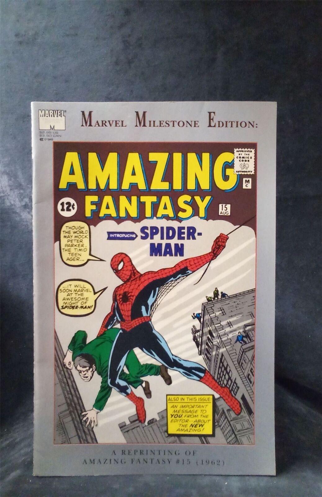 Amazing Fantasy #15 Marvel Milestone Cover 1962 Marvel Comics Comic Book 