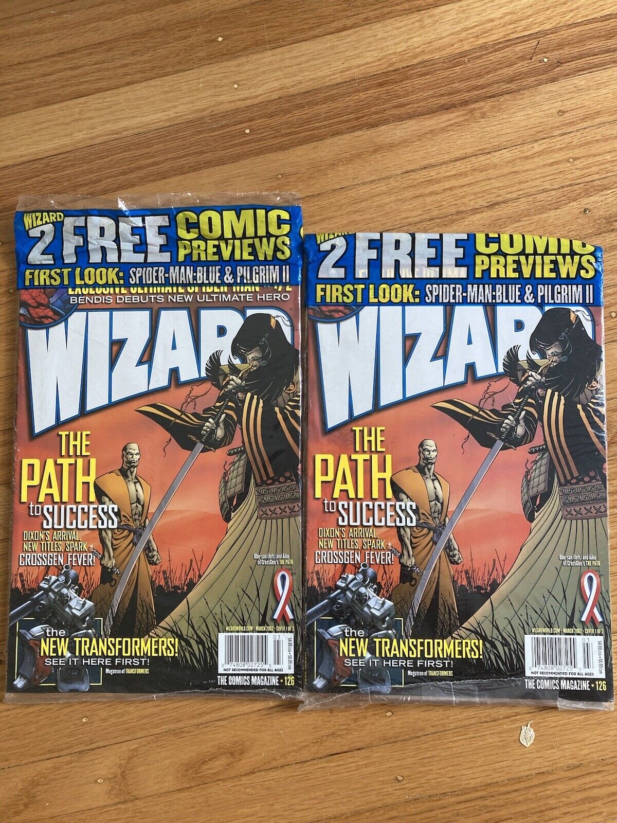 Wizard Magazine #126 Mar 2002 Top 10 Mysteries cover 1 transformers scarce rare