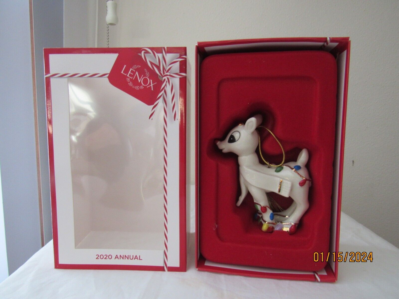 Lenox Rudolph's Christmas Glow Ornament Figurine 2020 Red Nosed Reindeer NEW
