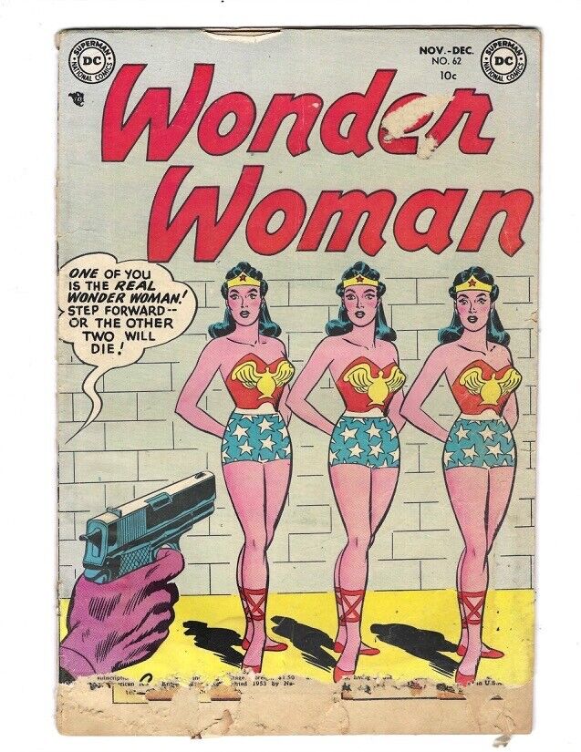 Wonder Woman #62 DC 1953 Origin of Wonder Woman's ID Combine Shipping