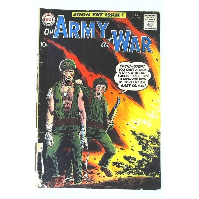Our Army at War #100  - 1952 series DC comics Good+ / Free USA Shipping [u/