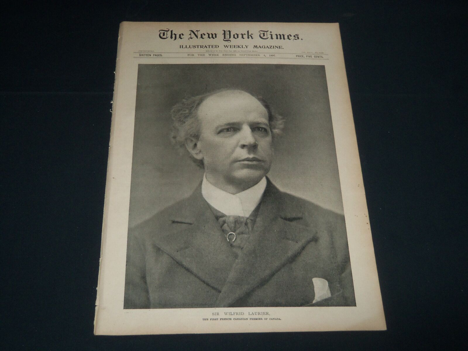 1897 SEPT 4 NEW YORK TIMES ILLUSTRATED MAGAZINE - SIR WILFRID LAURIER - NP 3867