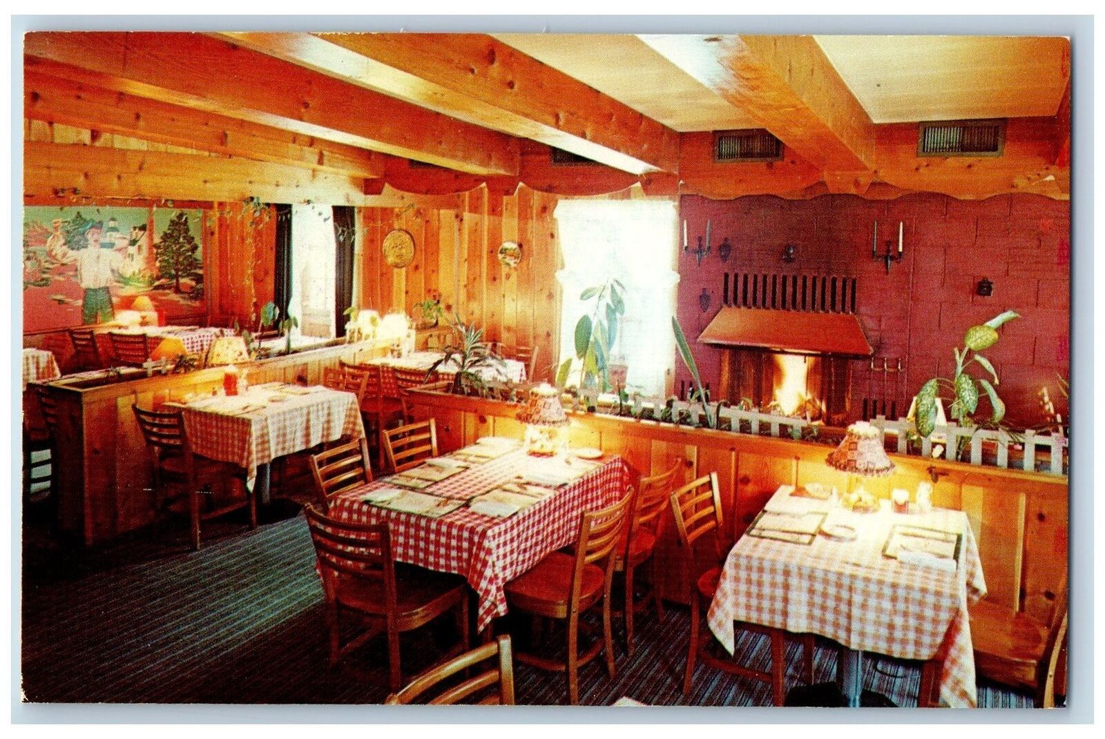 Portland Oregon OR Postcard Ye Olde Towne Center Restaurant Scene c1960s Vintage