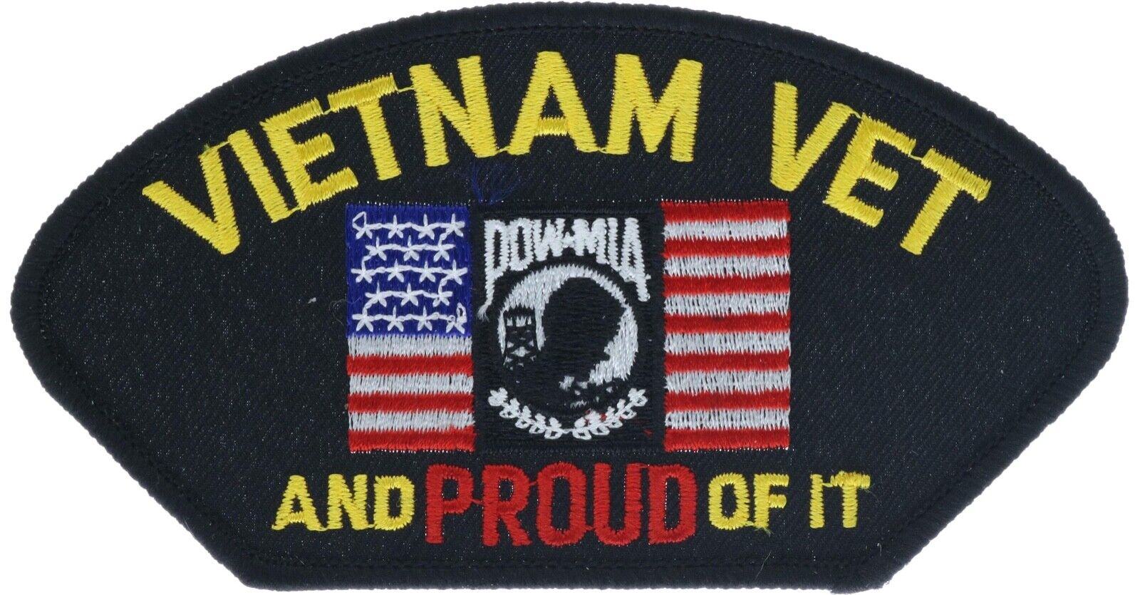 Vietnam Veteran USA Flag POW And Proud 5 Inch Embroidered Patch H15 F3D36H