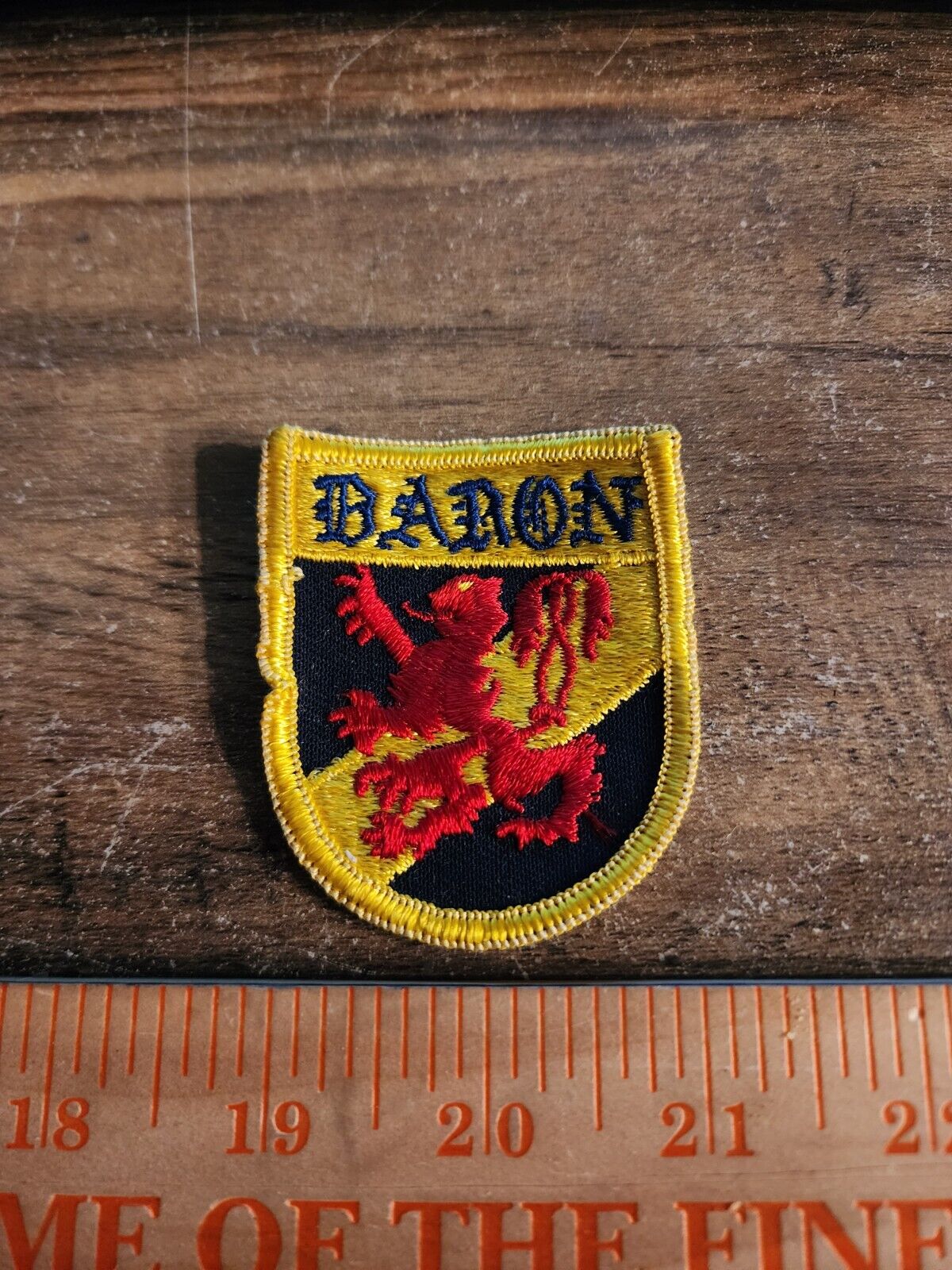 Vintage Baron Shield Coat Of Arms Sew On Patch 