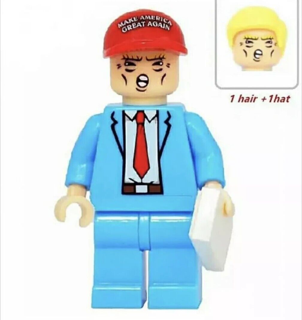 BRAND NEW President Donald Trump Lego Minifigure With MAGA Hat - US SELLER