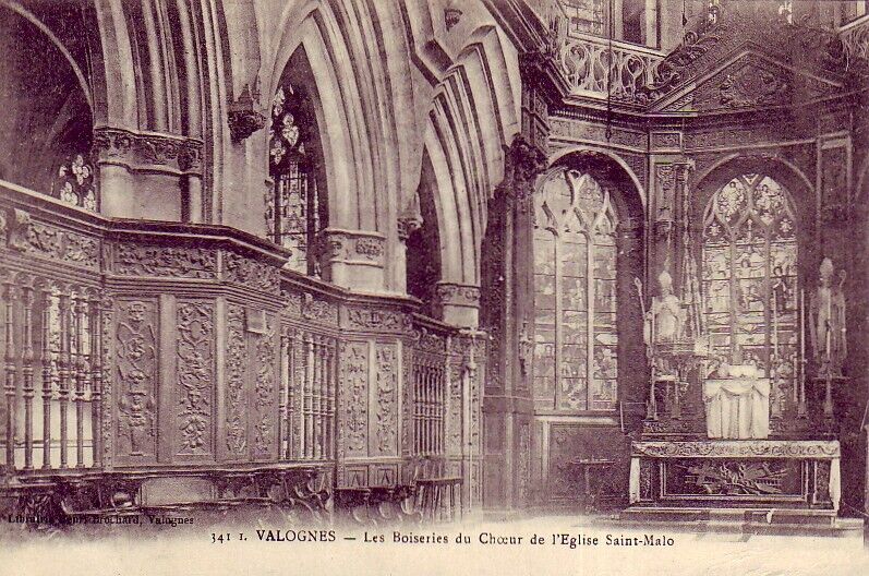 CPA 50 NORMANDY approx. Cherbourg VALOGNES Woodwork of the Church Choir ST MALO
