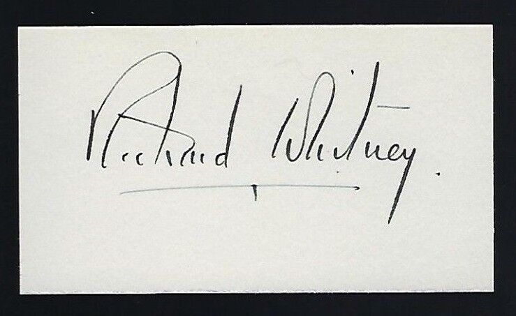 Richard Whitney cut signature autograph Financier NYSE President 1930-1935