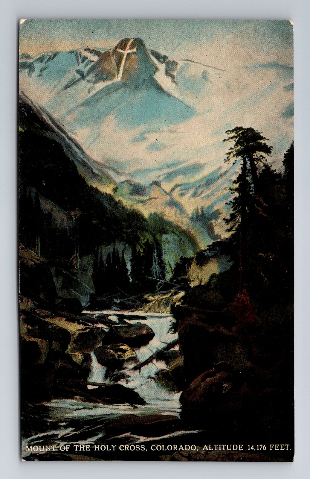 Minturn CO-Colorado, Mount of the Holy Cross, Waterfall Antique Vintage Postcard