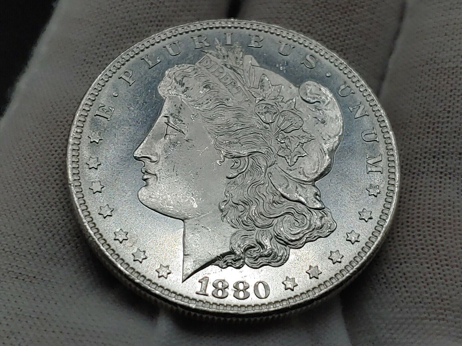 1880-S MORGAN SILVER DOLLAR Gem BU UNC Cameo PL DMPL raw ungraded coin Gorgeous