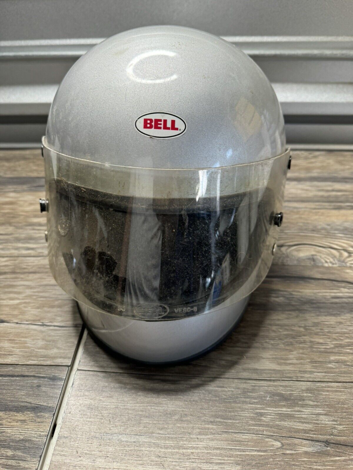 Vintage 1975 Bell Star Motorcycle Racing Helmet Size 8 1/4 Rare Gray Full Face