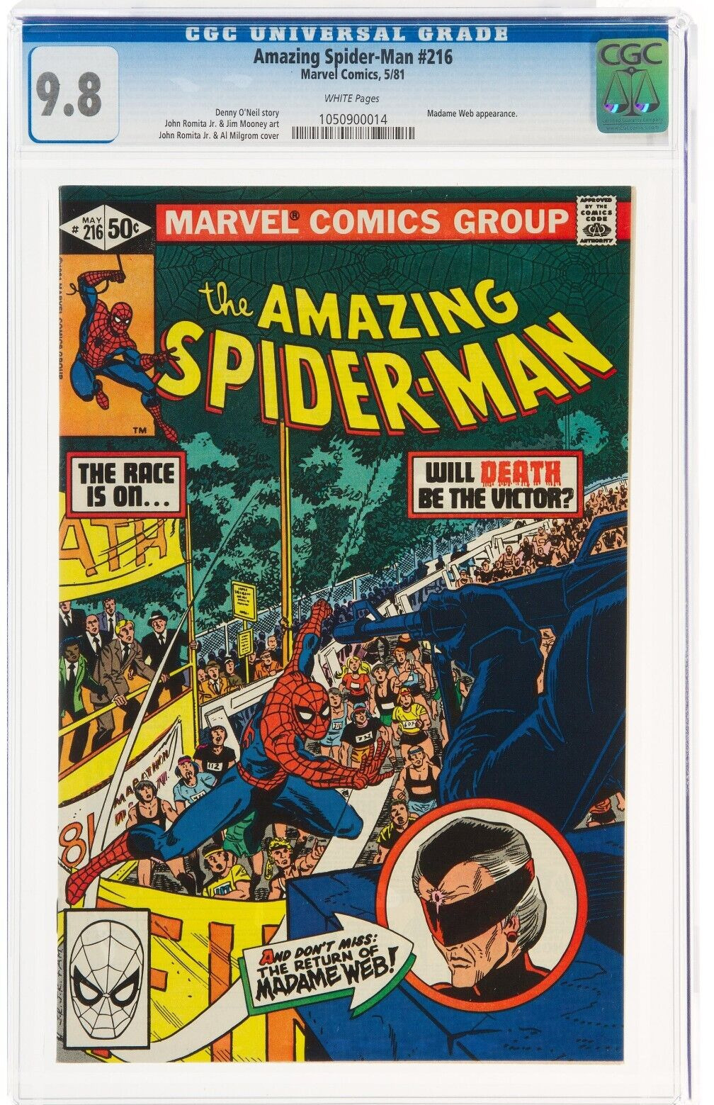 Amazing Spider-Man #216 CGC 9.8 2nd Cassandra Webb aka MADAME WEB 1981 Sony FILM