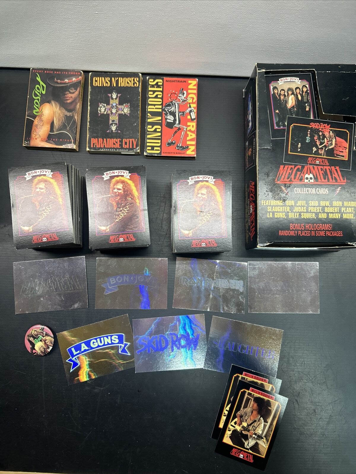 Vintage Mega metal trading cards 1991 factory box  Iron Maiden Plus Extra Lot