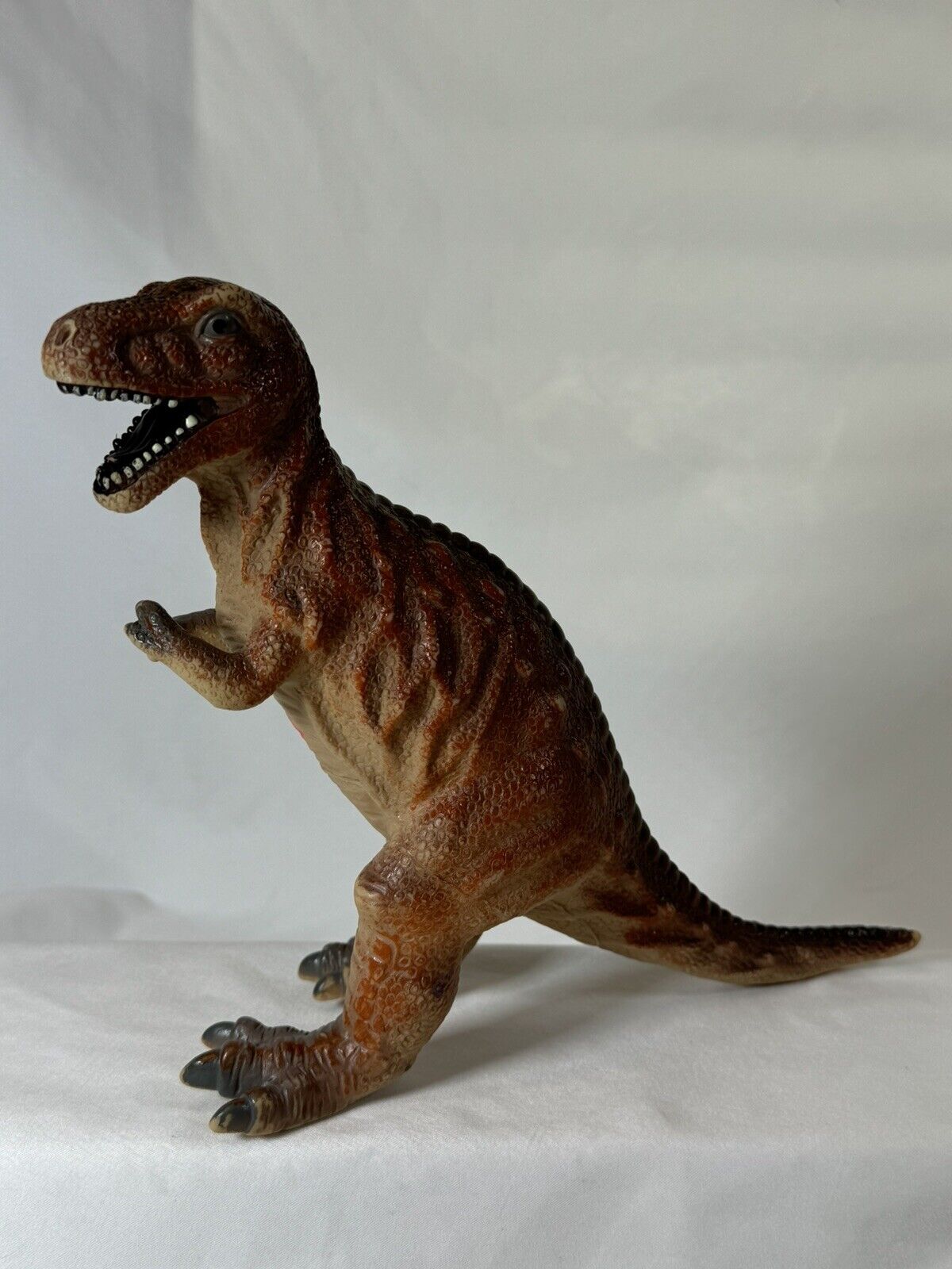 Vintage T- Rex Tyrannosaurus Rex Soft Plastic Toy Figure 