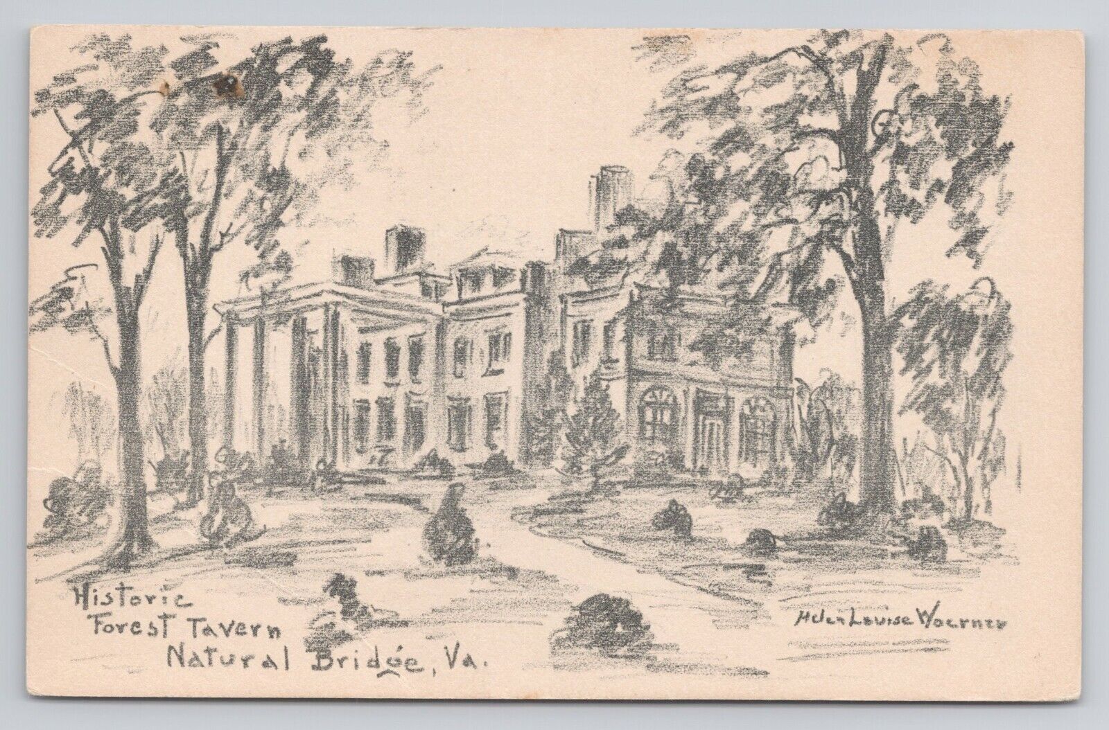 Postcard Historic Forest Tavern Natural Bridge Virginia 1941