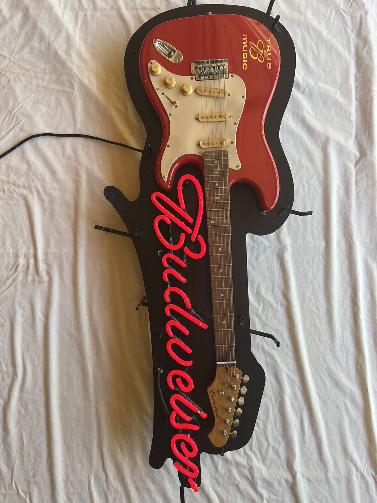 BUDWEISER NEON SIGN WITH GUITAR - RARE