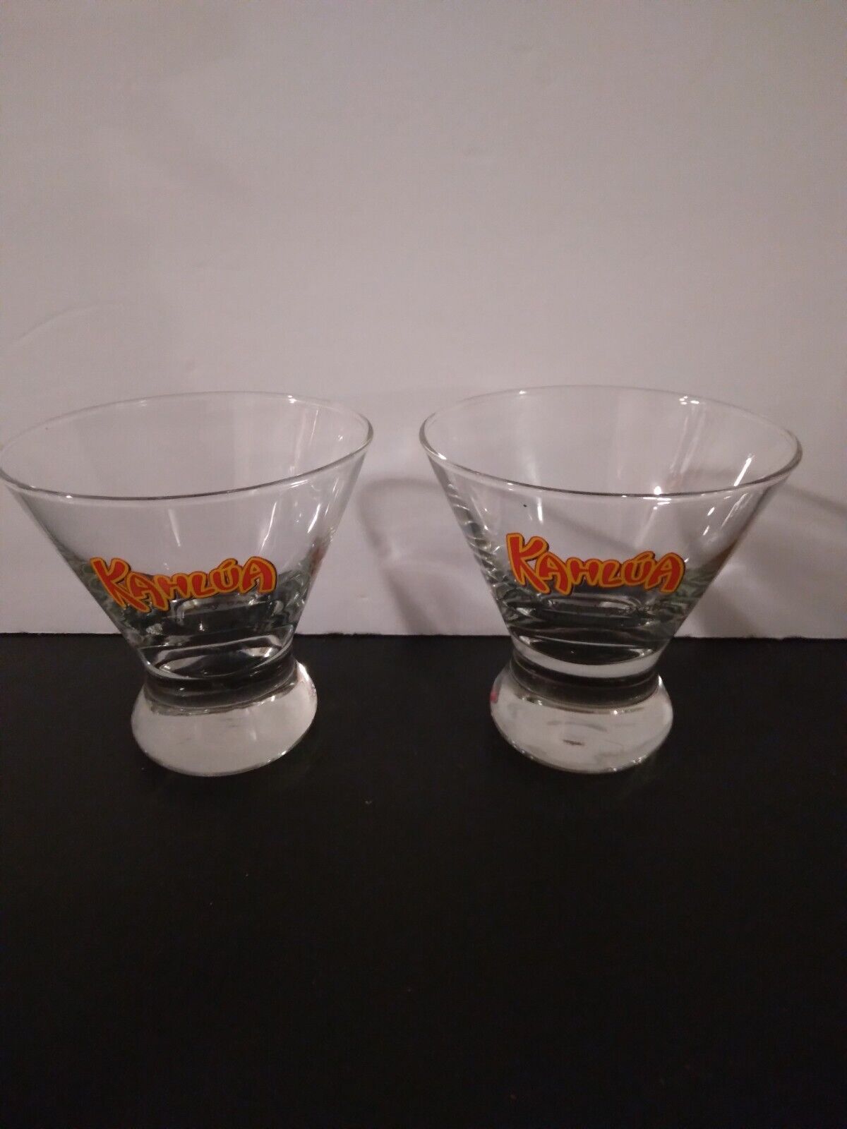 Set of 2 Kahlua Liquor Cocktail Glasses