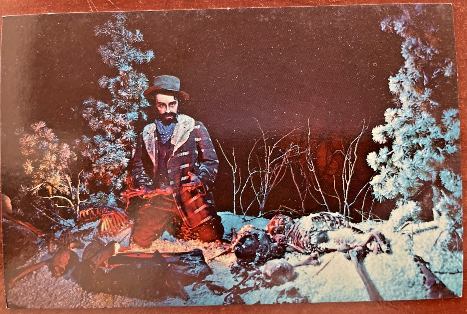 Denver Colorado Wax Museum Cannibalism Man Eater Chrome Postcard Alfred Packer