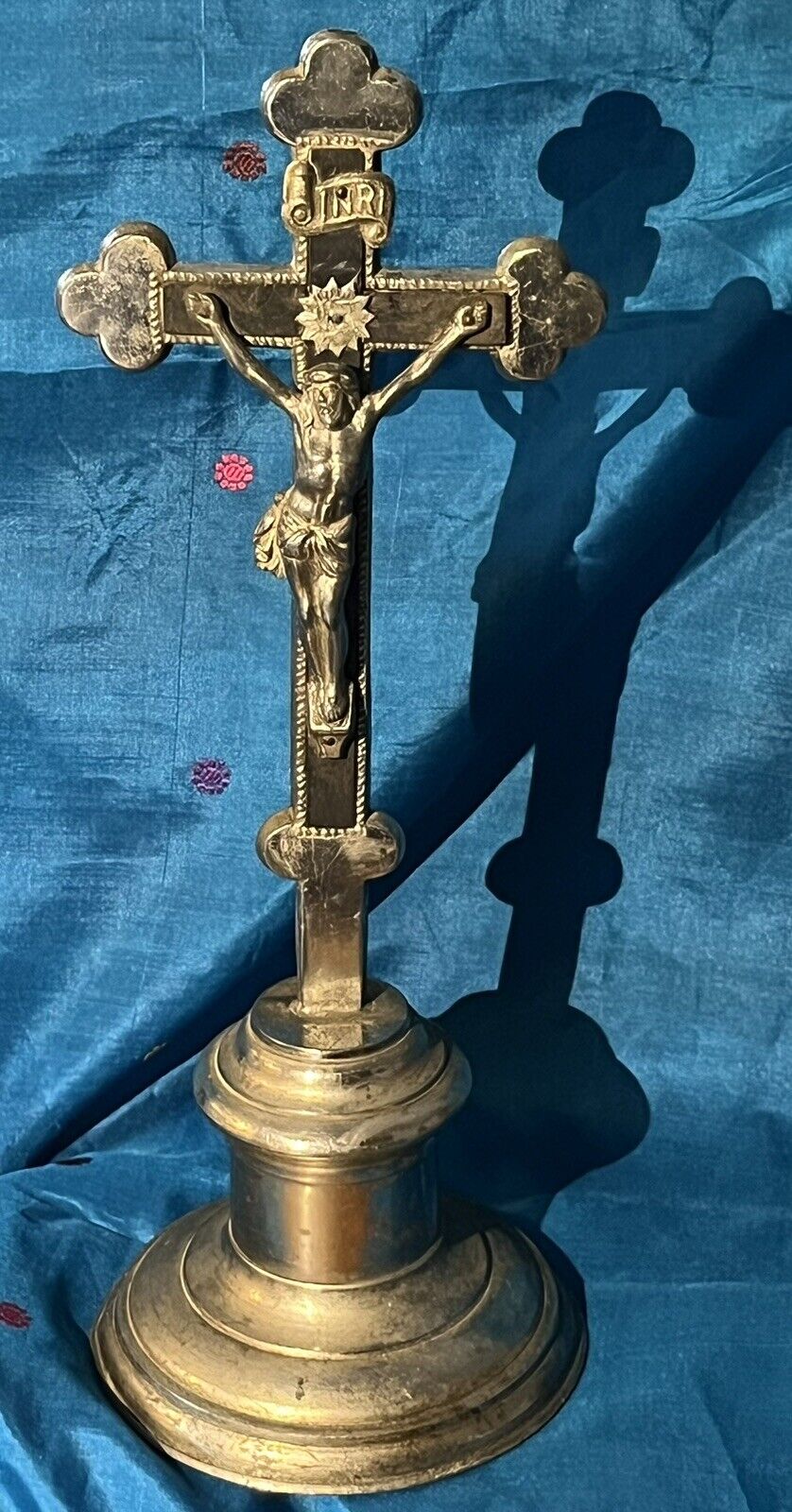 RARE Antique WW1 Trench Altar Crucifix France C. 1914-1918