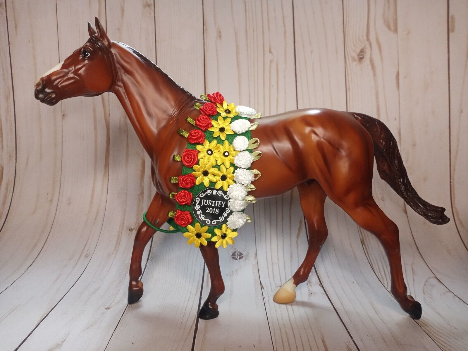 Breyer Justify Traditional Race Horse Triple Crown Chestnut Carrick Mold
