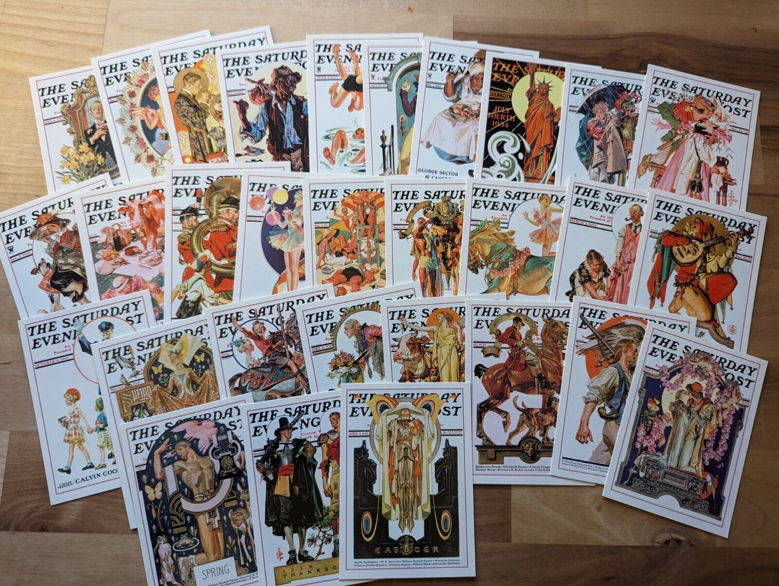 THE SATURDAY EVENING POST 1995 J.C. LEYENDECKER NORMAN ROCKWELL TRADING CARDS
