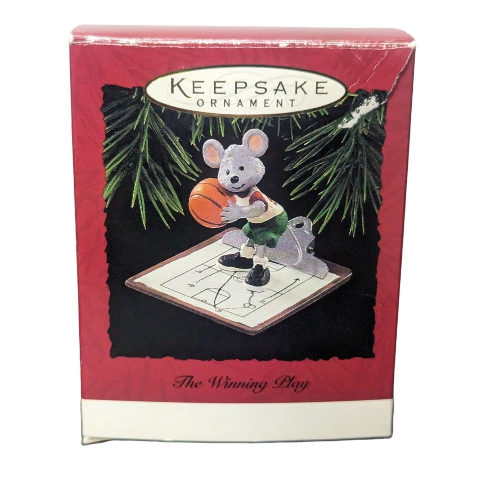 1995 the Winning Play (Mouse) Hallmark Keepsake Christmas Tree Ornament - QX5889