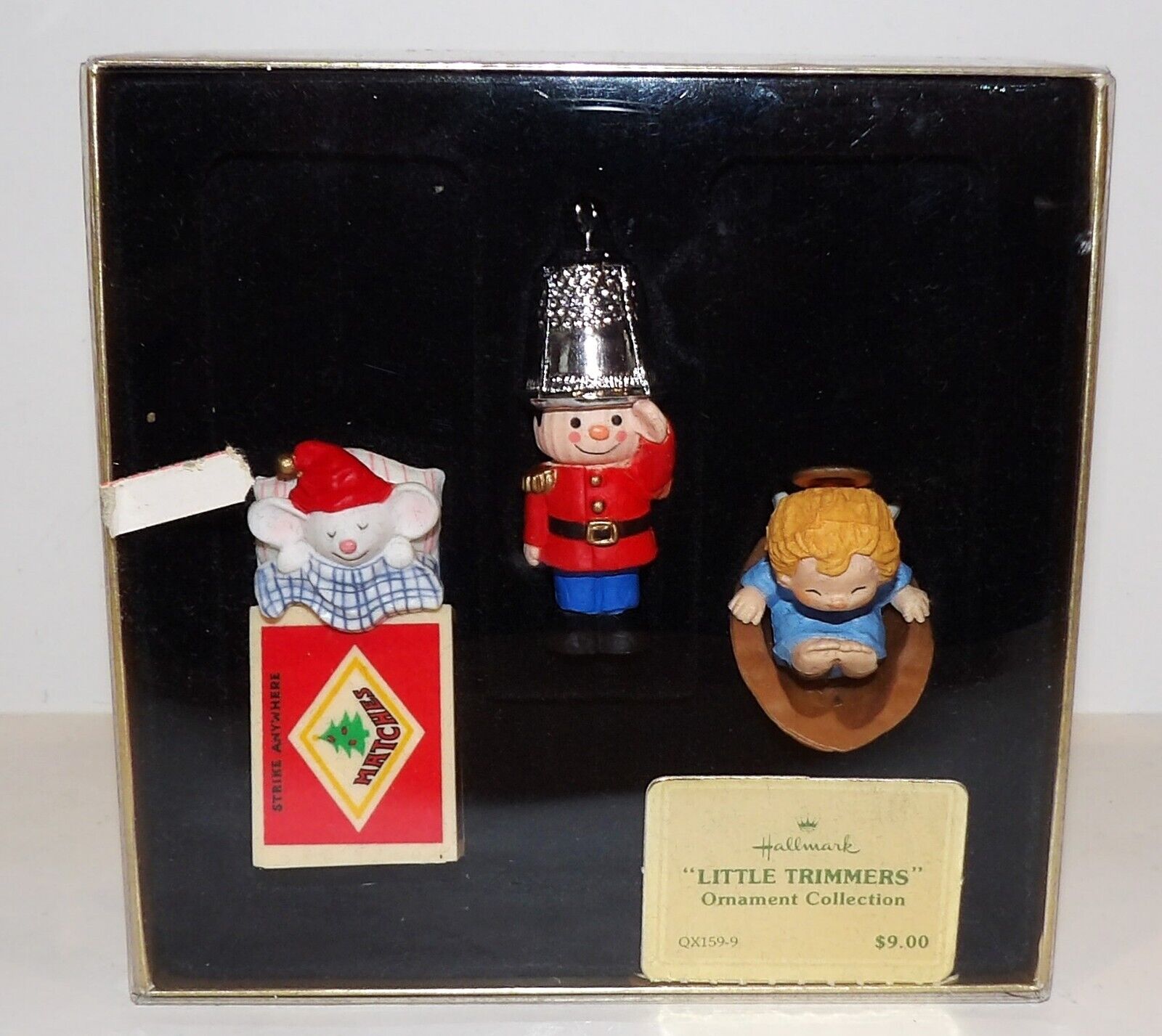 ADORABLE VINTAGE 1979 HALLMARK QX159-9 LITTLE TRIMMERS SET OF 3 ORNAMENTS IN BOX