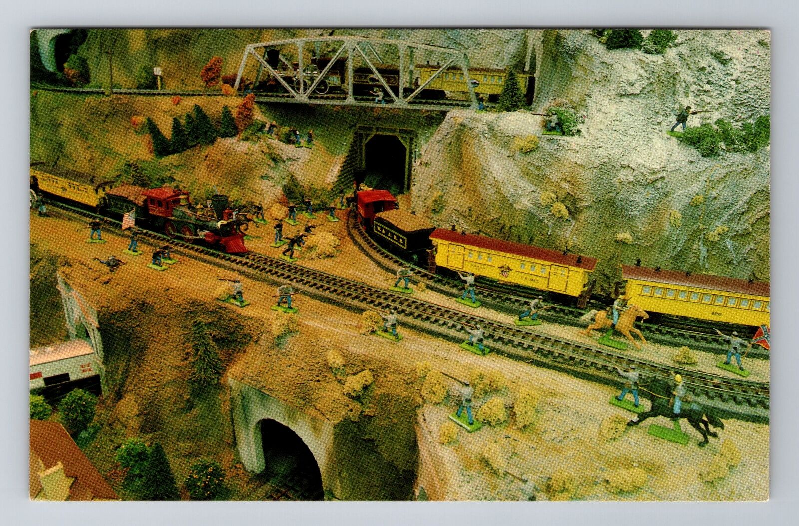 Middleborough MA-Massachusetts, A&D Toy Train Village, Layout, Vintage Postcard