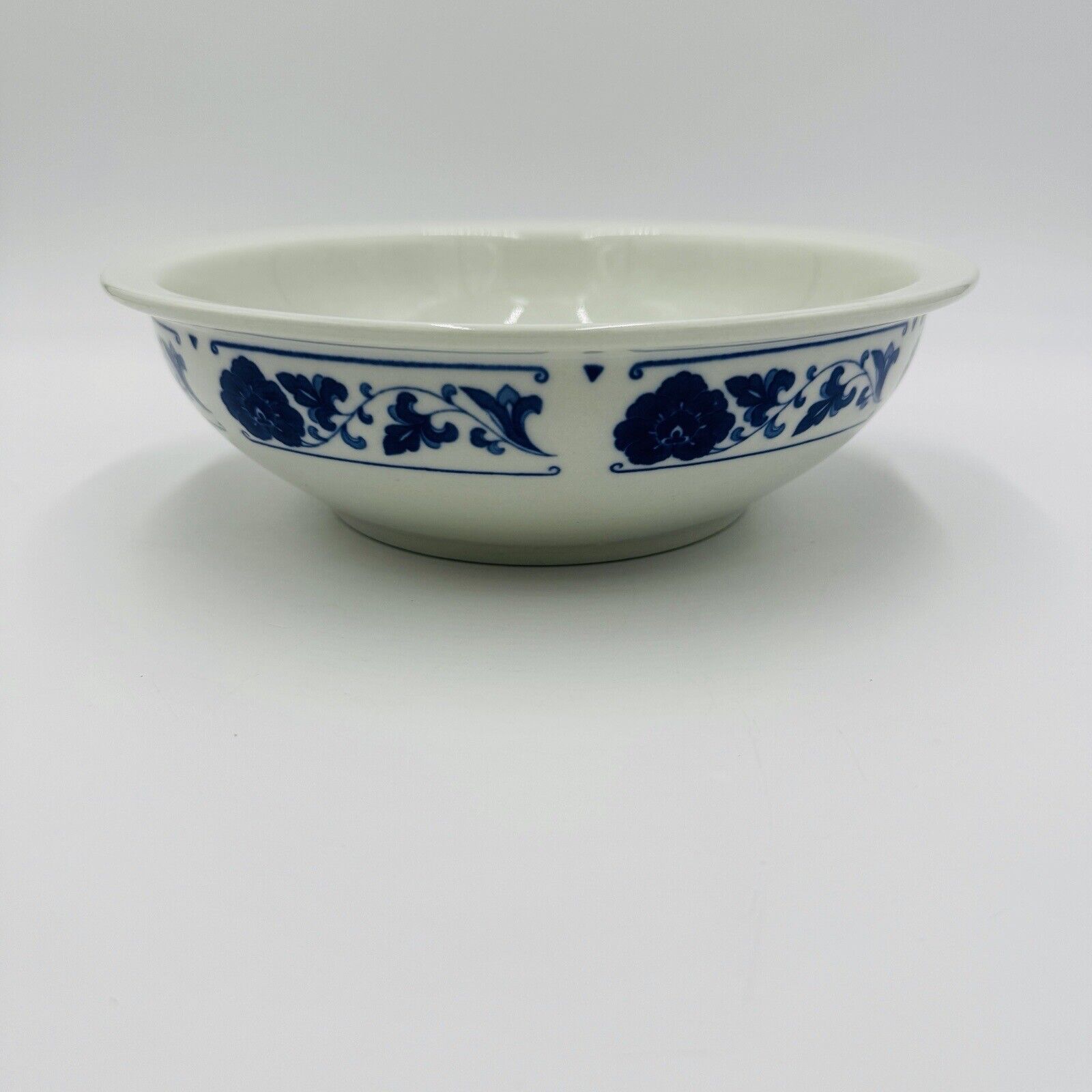 Han Dan Blue and White Chinese Bowl Dragon Marking 3in x 10in Vintage