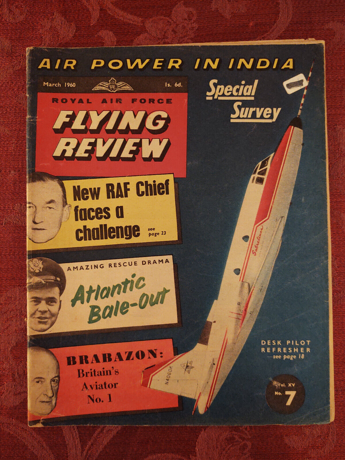RAF Flying Review Magazine March 1960 Sabreliner Fuji T1F1 John Moore Brabazon