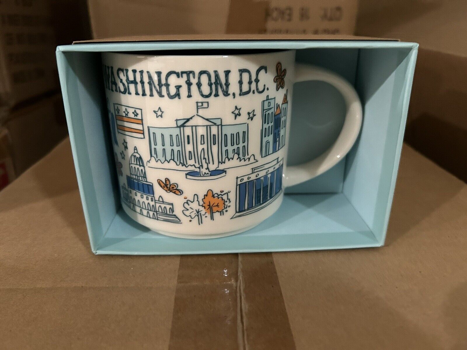 STARBUCKS COFFEE WASHINGTON DC BEEN THERE 2-OZ MINI MUG ORNAMENT - NEW IN BOX
