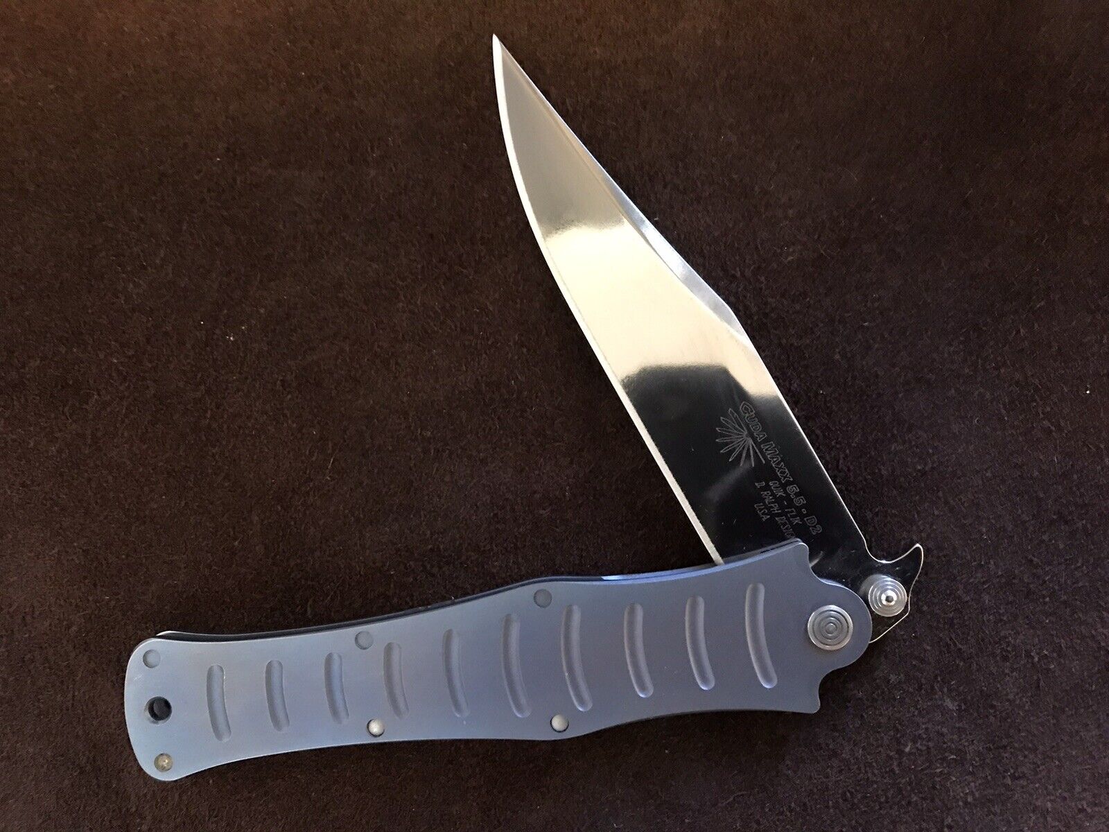 SUPER RARE Camillus CUDA MAXX Knife Titanium 5.5 D-2 Quik Flik D Ralph Design