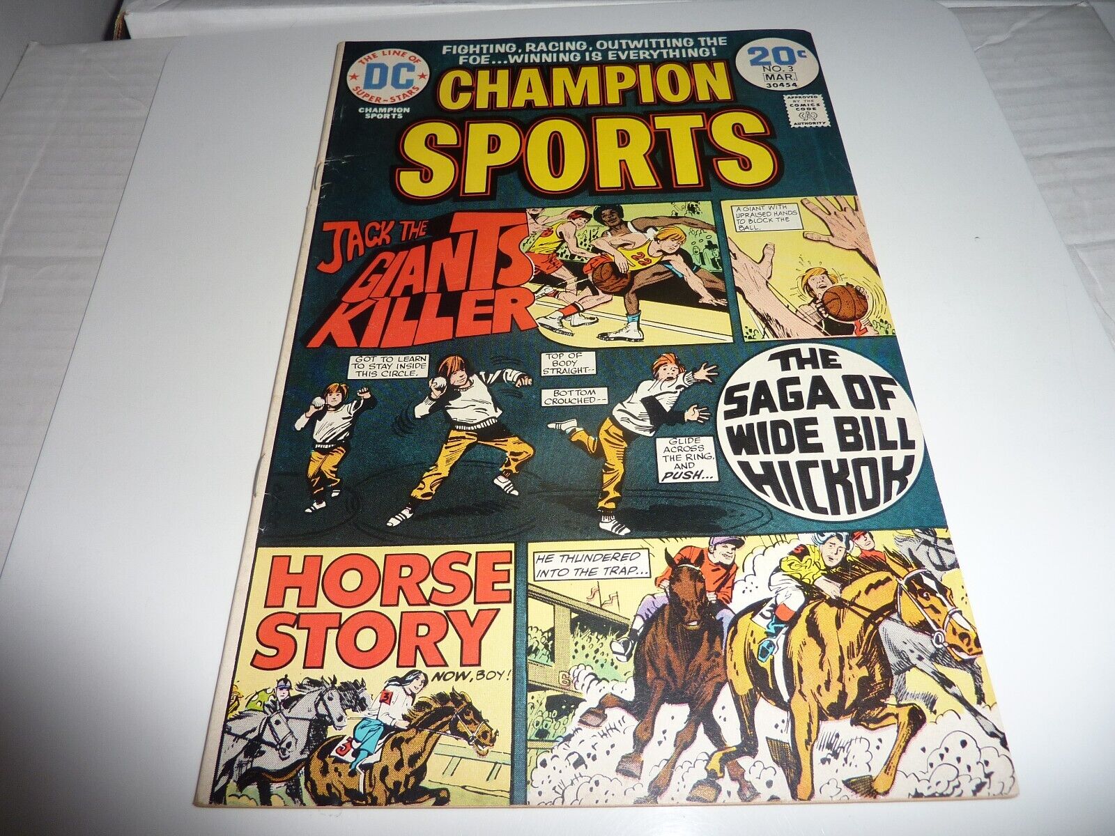 CHAMPION SPORTS #3 DC Comics 1973 Bronze Age FN+ 6.5 Complete Copy