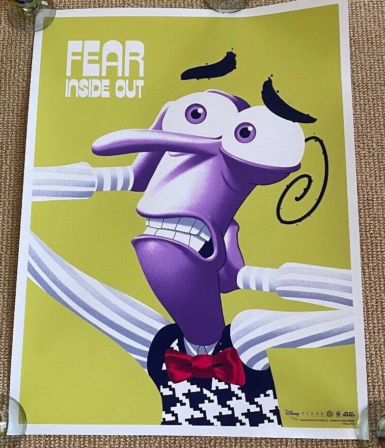 Mondo Disney Pixar Inside Out Fear by Phantom City Creative Poster 52/420