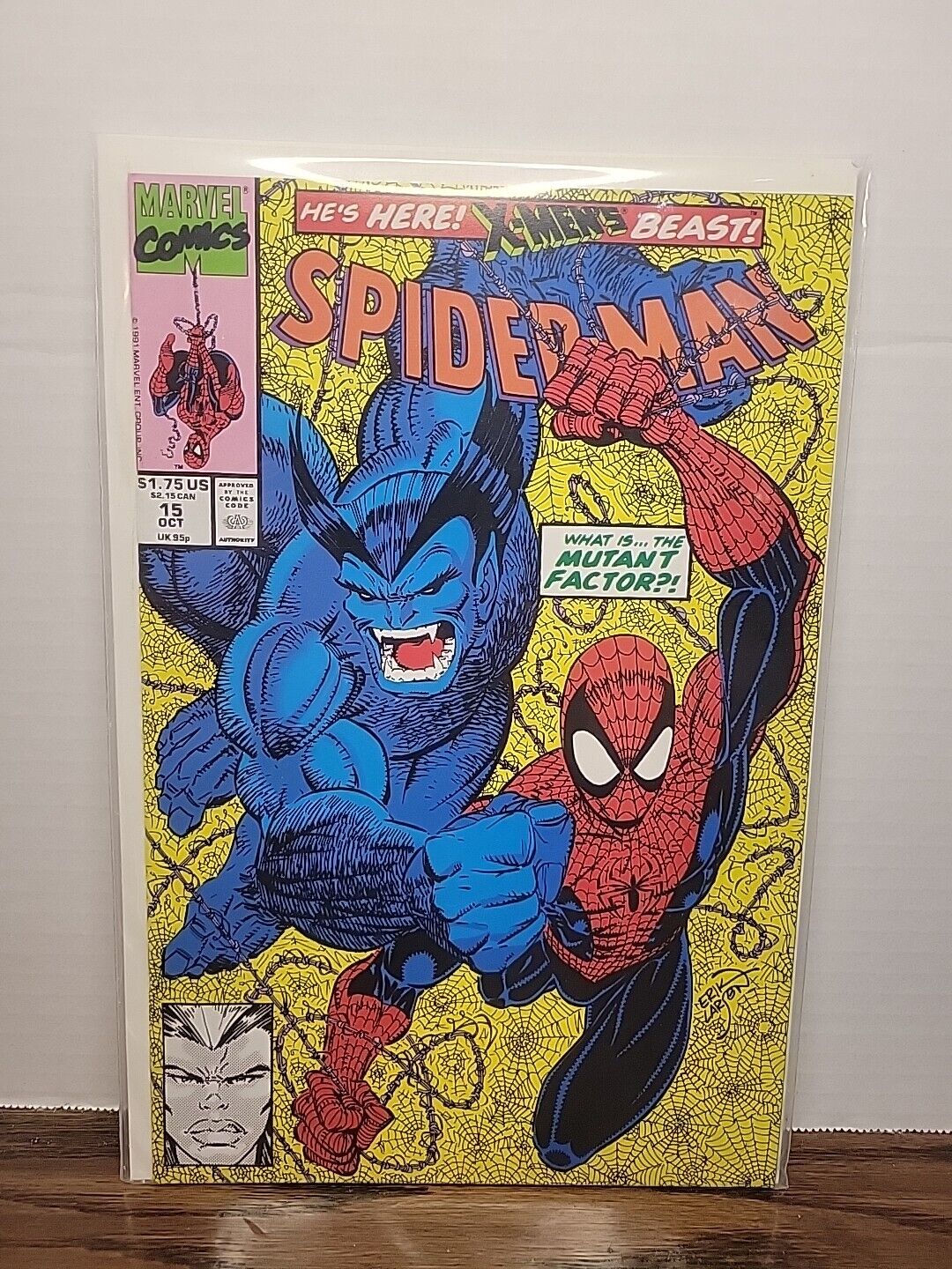 Marvel Comics Spider- Man  (featuring THE BEAST / X-MEN)  #15  Oct. 1991  Comic