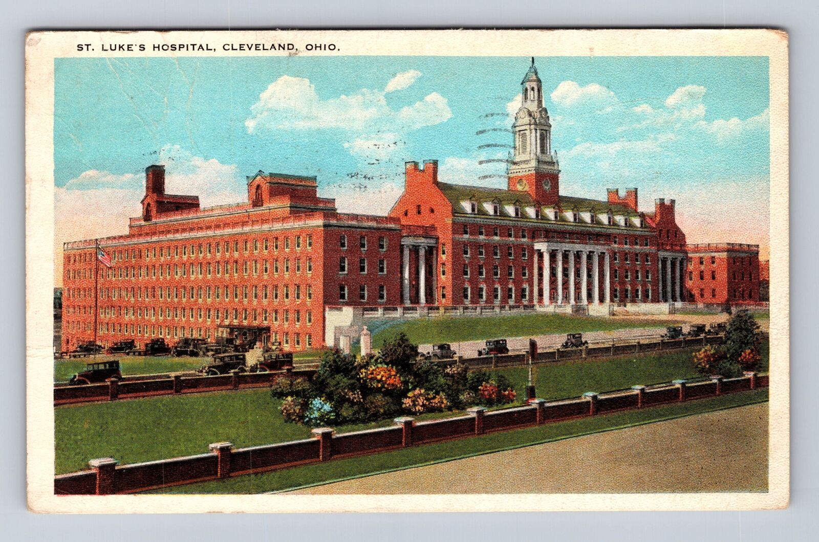 Cleveland OH-Ohio, St Luke's Hospital, Antique, Vintage c1933 Souvenir Postcard