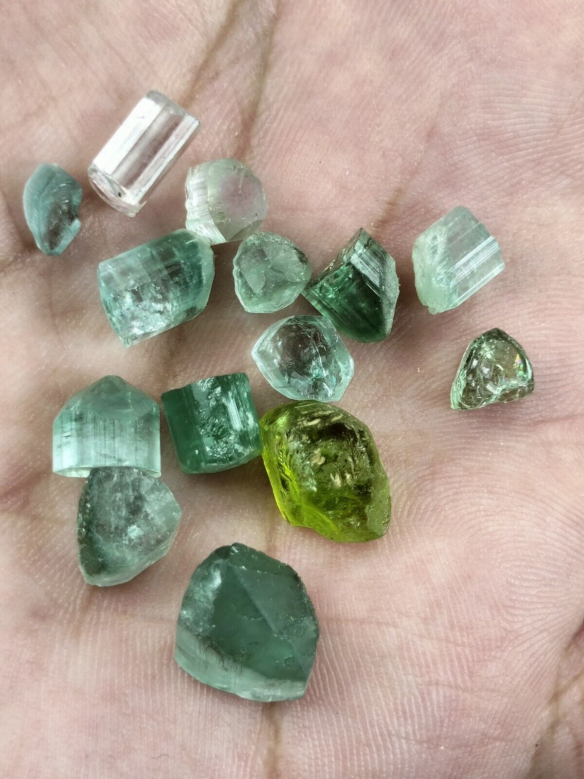 Mix color Tourmaline Crystals (13 pcs lot) best for jewellery-AFG. 