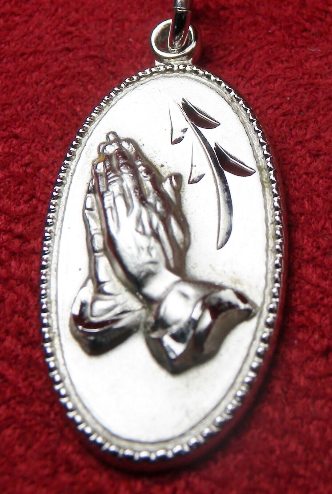 RARE VINTAGE GOD ANSWERS PRAYERS STERLING SILVER FRANCIS ASSISI PILGRIMAGE MEDAL