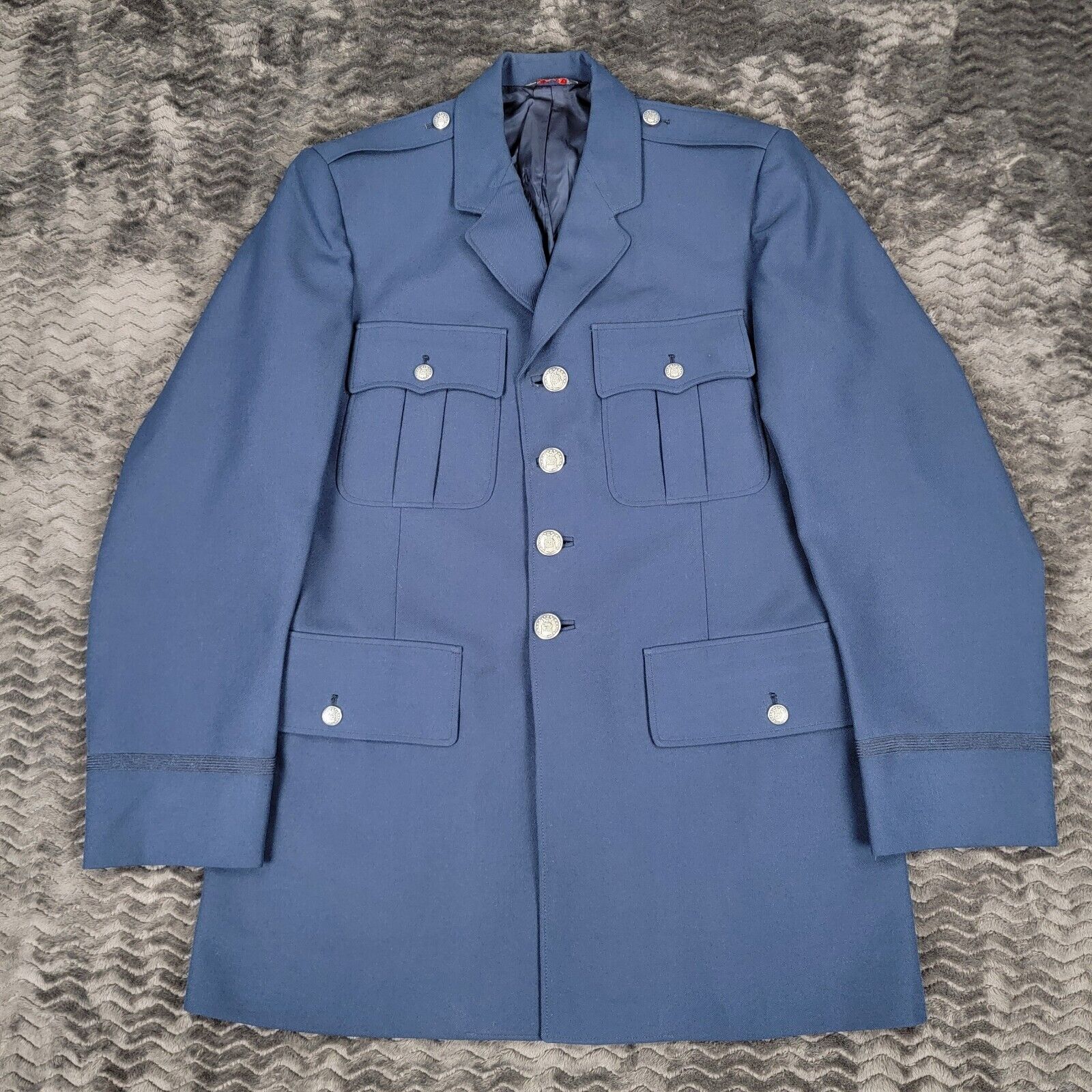 Vintage US Air Force Blue Service Jacket Coat Mens 41 Long USAF Officer