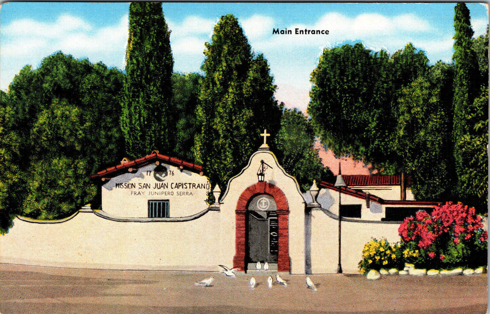 Postcard Mission San Juan Capistrano California 