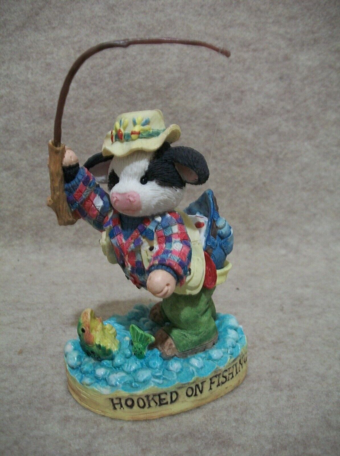 Hooked On Fishing - Fishing - Mary Moo Moo Cow Figurine