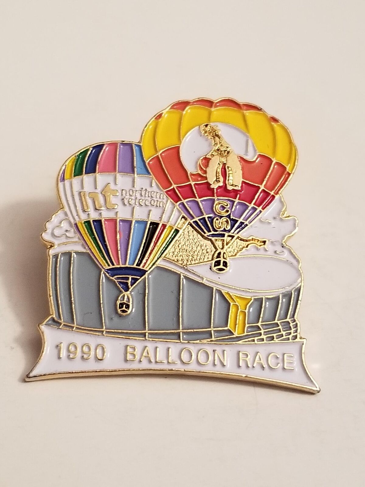 Northern Telecom 1990 Balloon Race CS Calgary Stampede Lapel Pin 3420